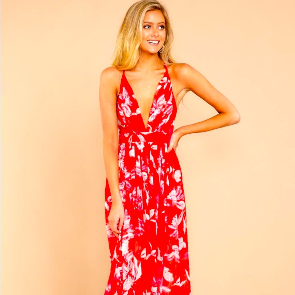 Summer flowing maxi dress full length